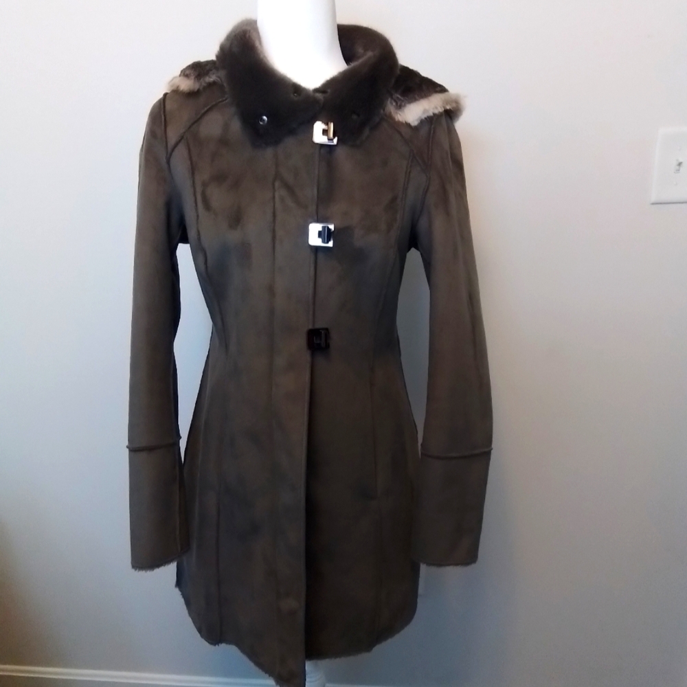 Calvin Klein Grey suade coat